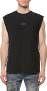PURPLE BRAND Textured Sleeveless Cotton Top