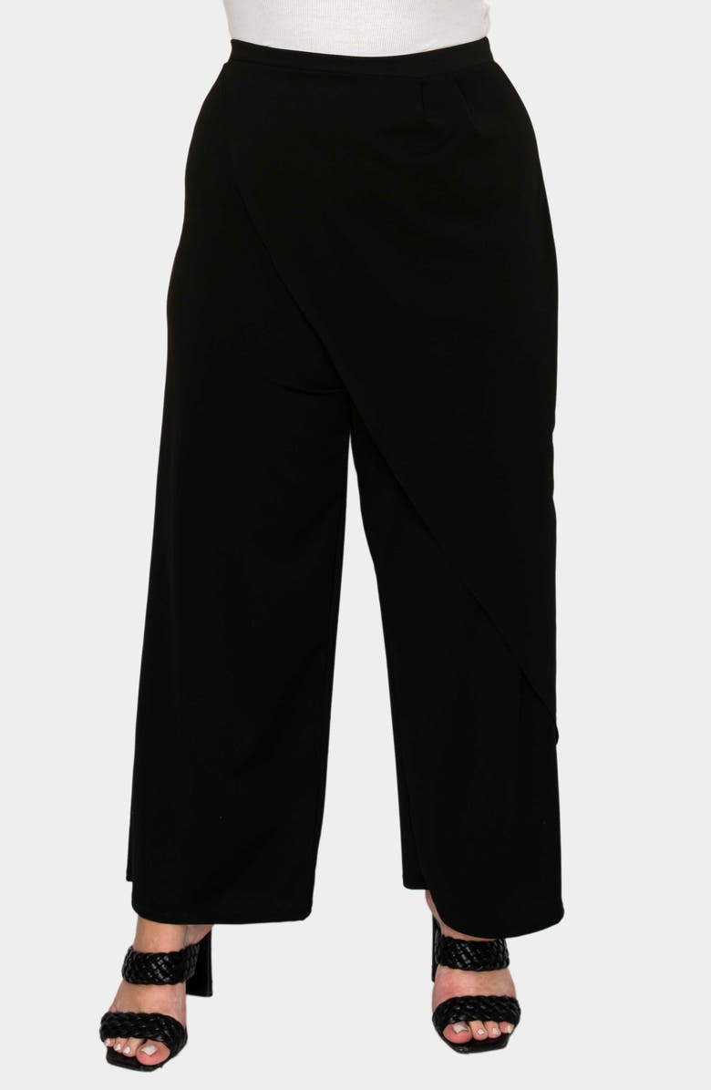L I V D Ivy Faux Wrap Pants, Main, color, Black