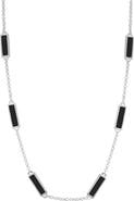 SPHERA MILANO Synthetic Onyx Bar Station Necklace