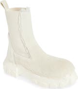 Rick Owens Beatle Bozo Tractor Genuine Calf Hair Chelsea Boot
