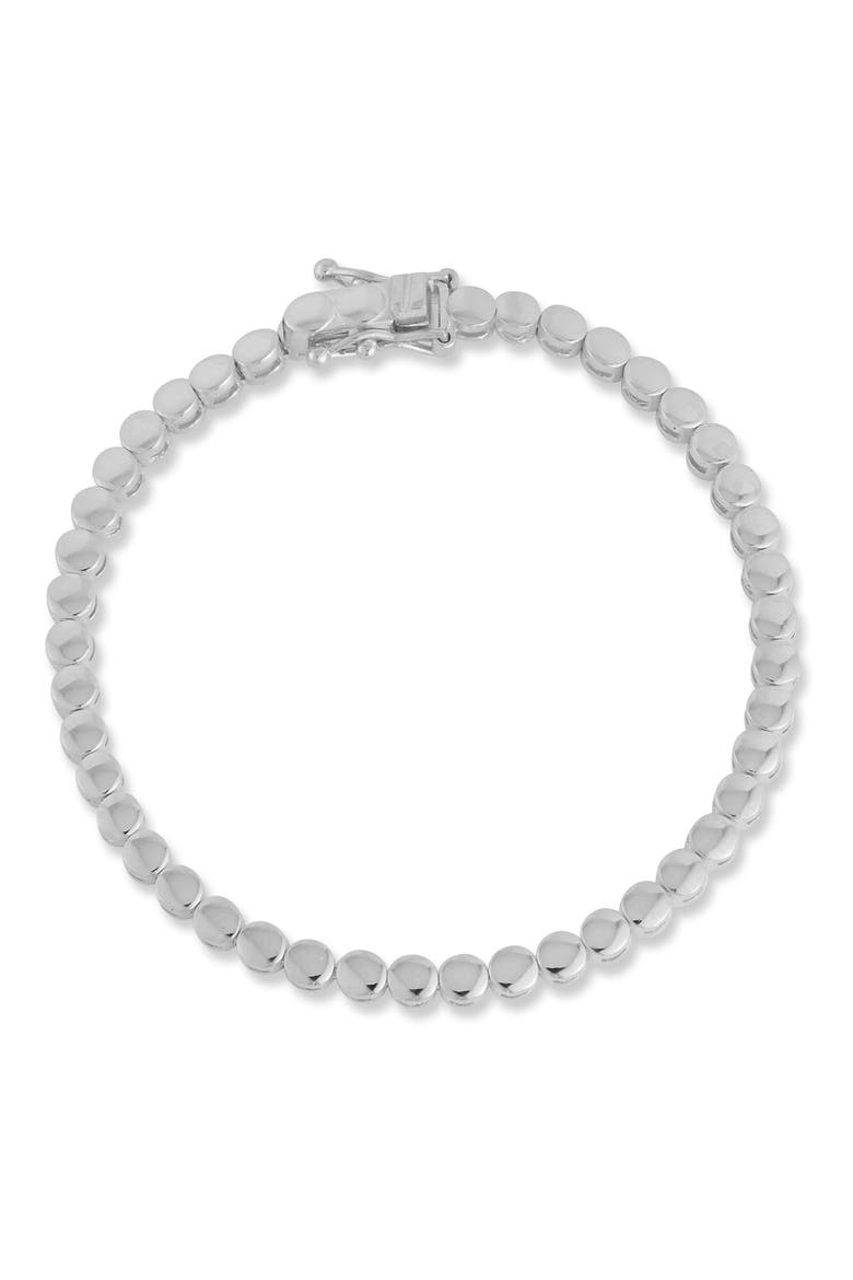 Beaded Link Bracelet, Main, color, SILVER