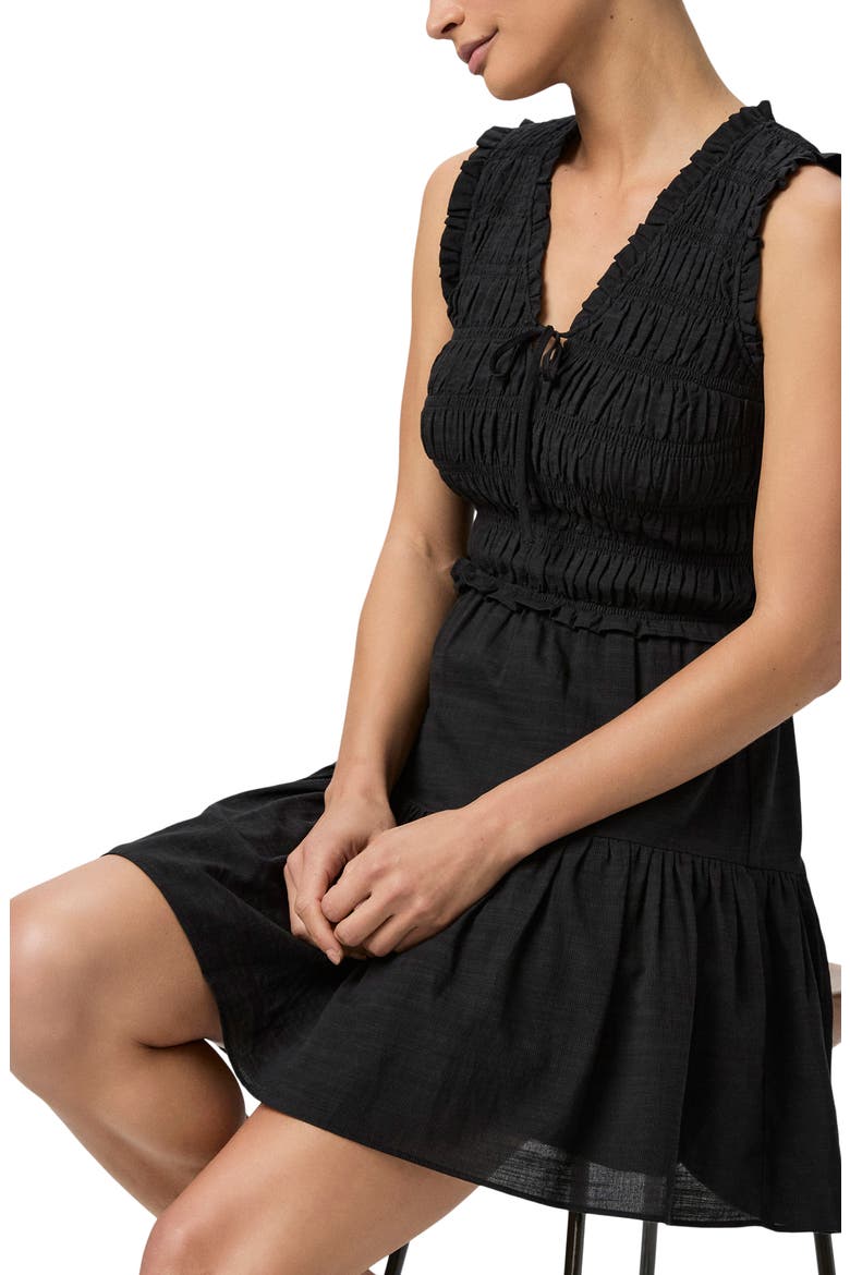 Fraise Sleeveless Fit & Flare Minidress, Alternate, color, BLACK
