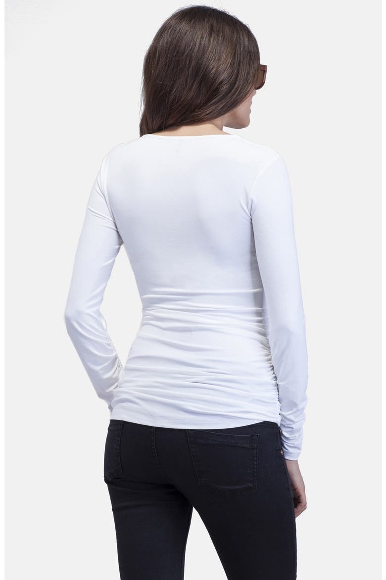 The Scoop Maternity Top, Alternate, color, PURE WHITE
