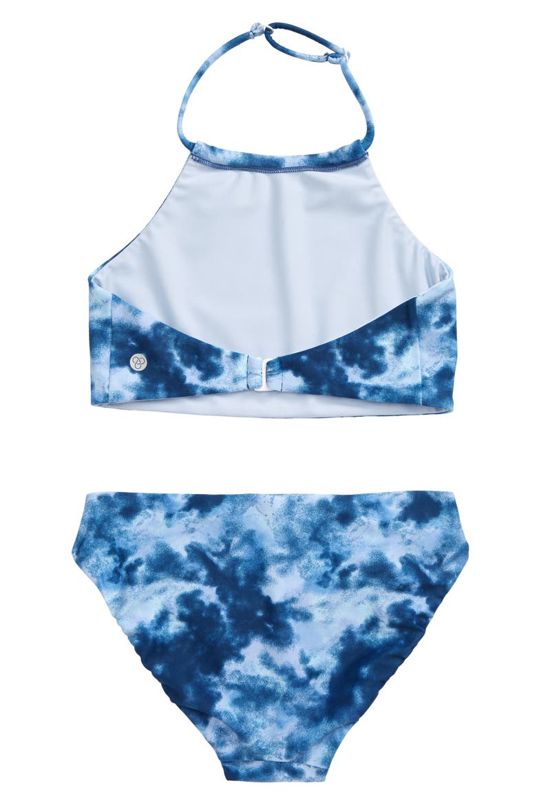 Kids' Just Breathe Reversible Two-Piece Swimsuit, Alternate, color, BLUE ORYDALIS TIE DYE PRINT