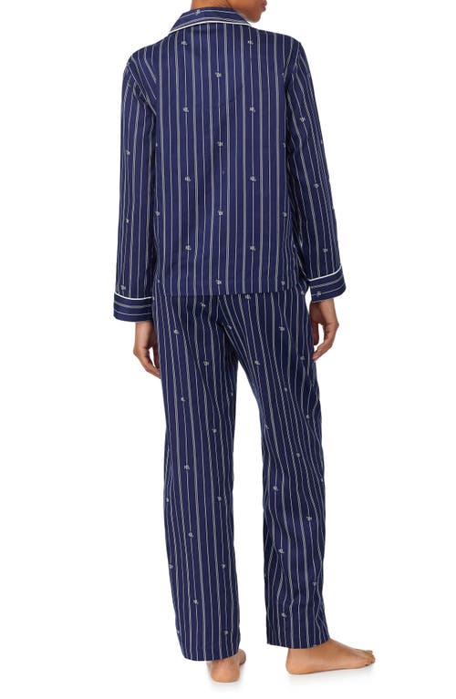 Ralph Lauren Lauren Print Cotton Blend Pajamas In Blue