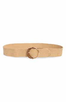 Circle Buckle Stretch Woven Belt