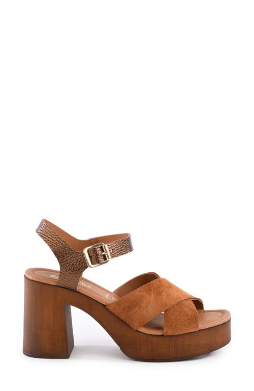 Shop Seychelles Paloma Platform Wedge Sandal In Tan-bronze