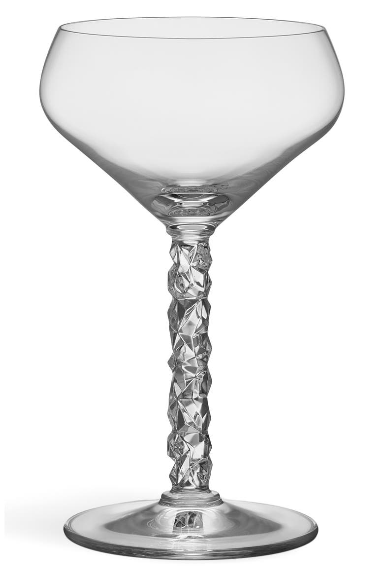 Carat Set of 2 Crystal Coupe Glasses, Main, color, CLEAR