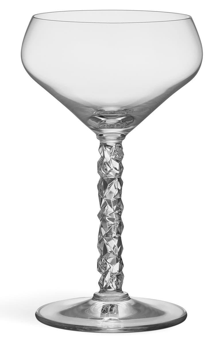 Orrefors Carat Set of 2 Crystal Coupe Glasses, Main, color, Clear