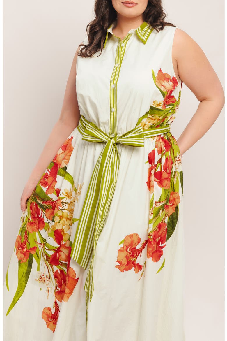 Tie Waist Shirtdress, Alternate, color, OFF WHITE