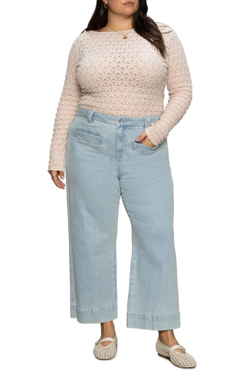 Sanctuary Texture Boat Neck Top, Alternate, color,