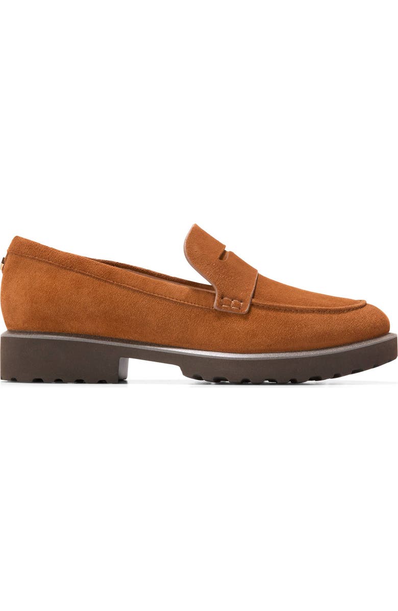 Cole Haan Gwendolyn Penny Loafer, Alternate, color, Chestnut Tobacco Suede