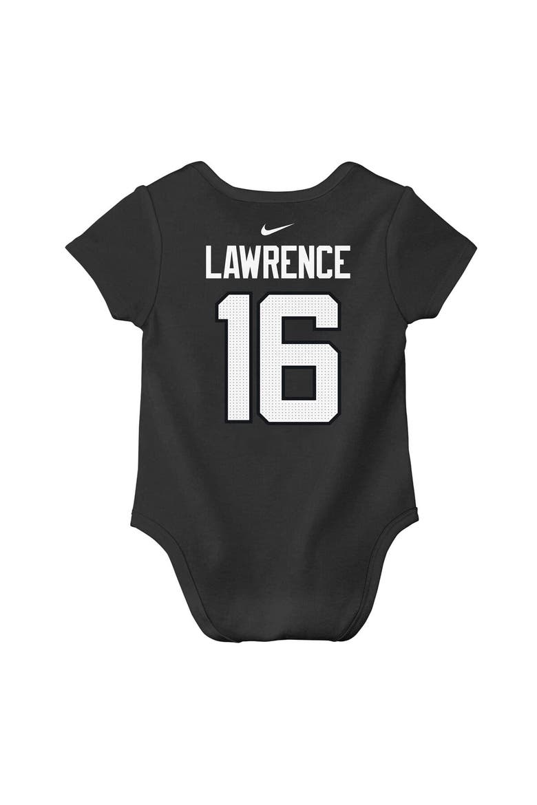 Newborn & Infant Nike Trevor Lawrence Charcoal Jacksonville Jaguars Player Name & Number Bodysuit, Alternate, color, Charcoal