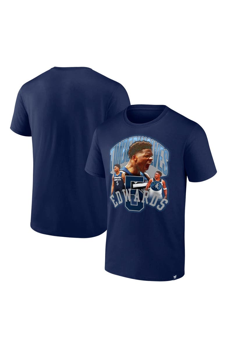 FANATICS Men's Fanatics Anthony Edwards Navy Minnesota Timberwolves Notorious 4.0 T-Shirt, Main, color, Navy