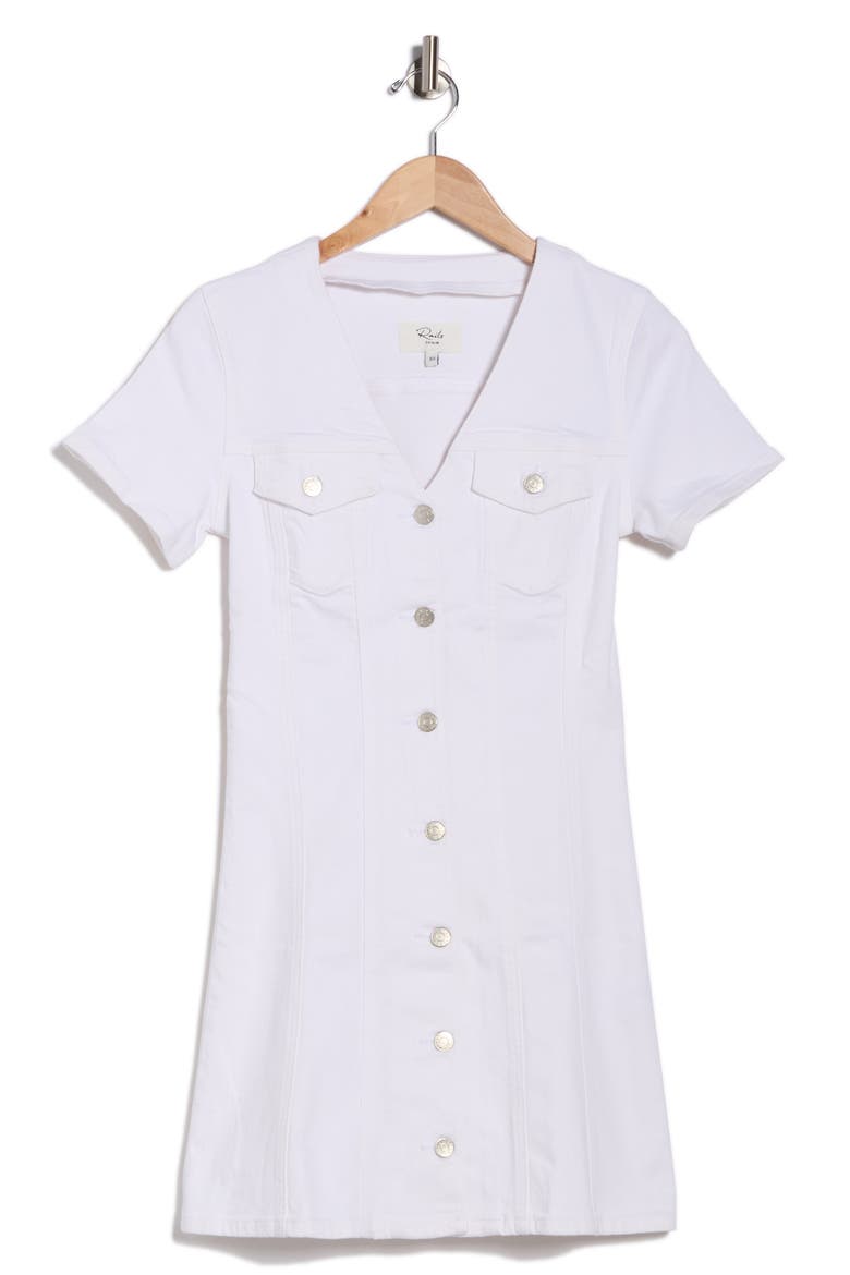 Saratoga Denim Dress, Alternate, color, SALT WHITE