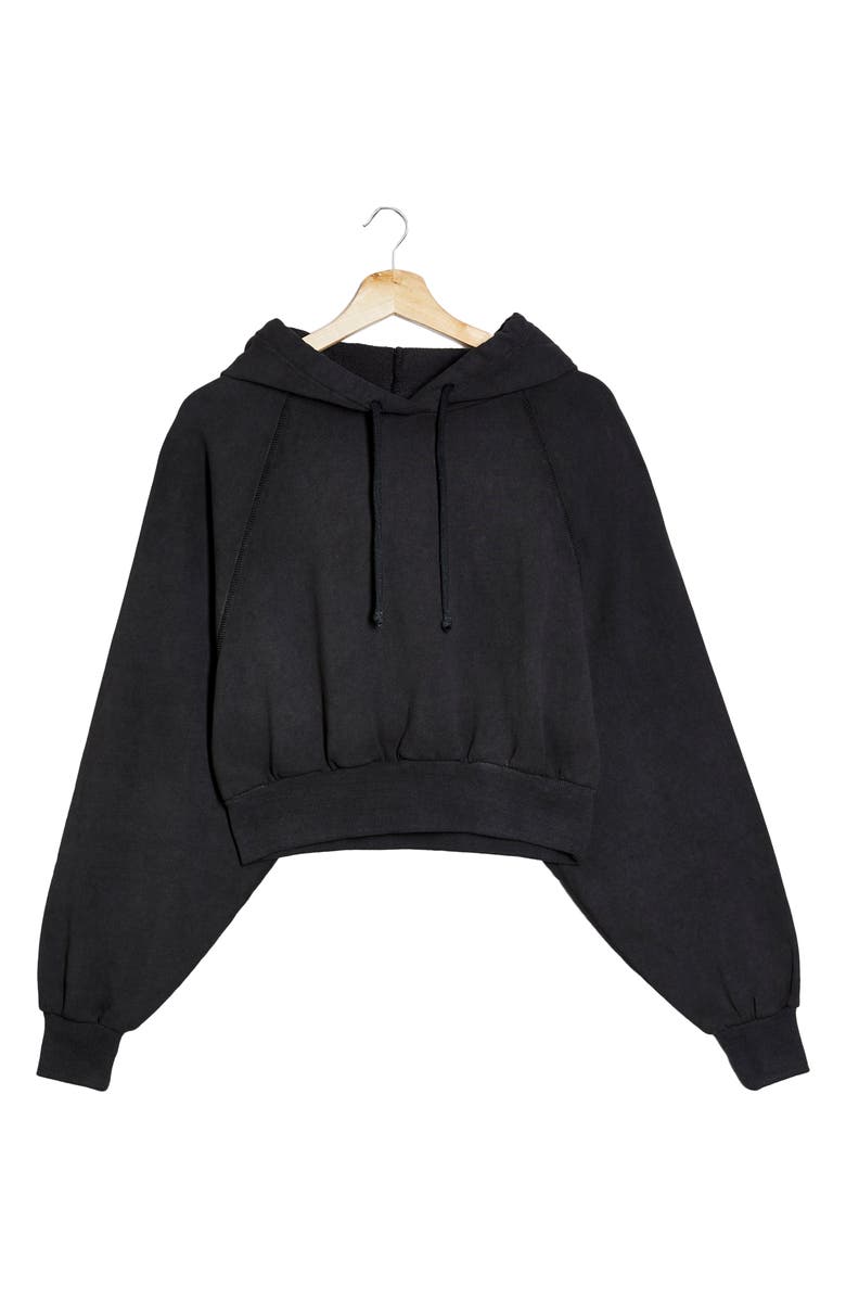 Topshop Crop Hoodie, Alternate, color,