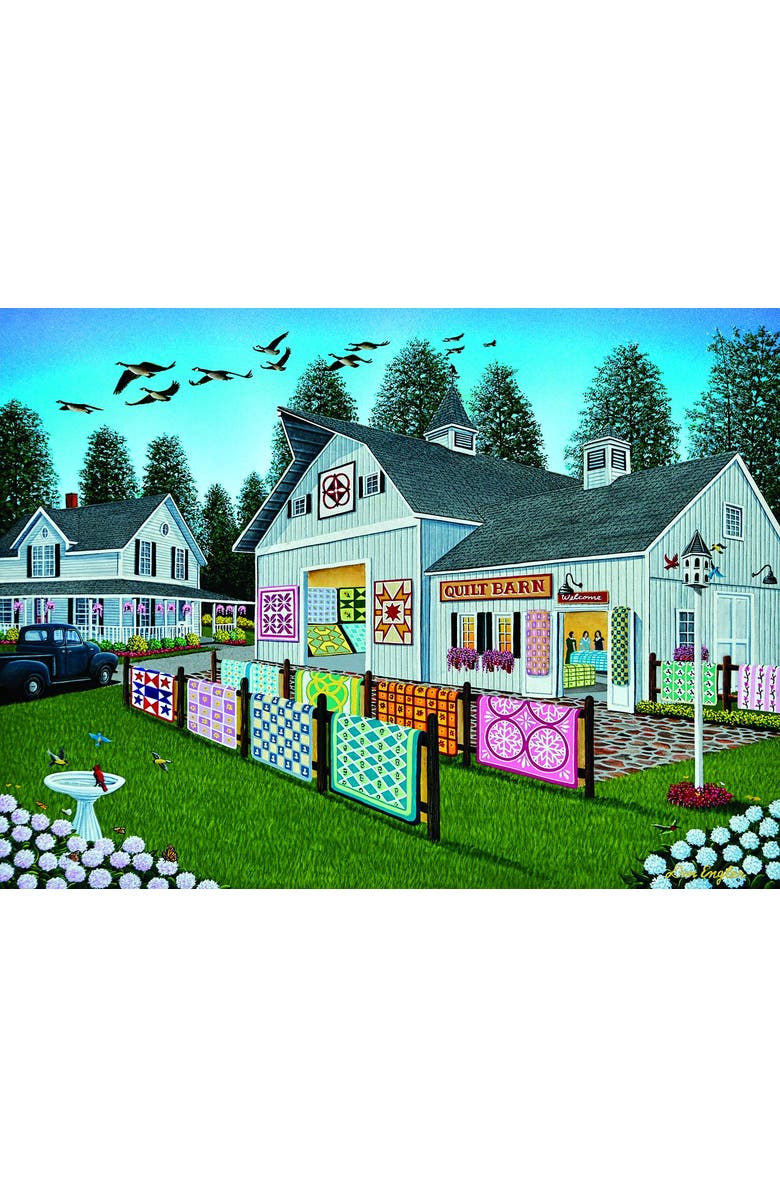 Sunsout Welcome to the Quilt Barn 300 piece Jigsaw Puzzle for Adults, Alternate, color, Multicolor