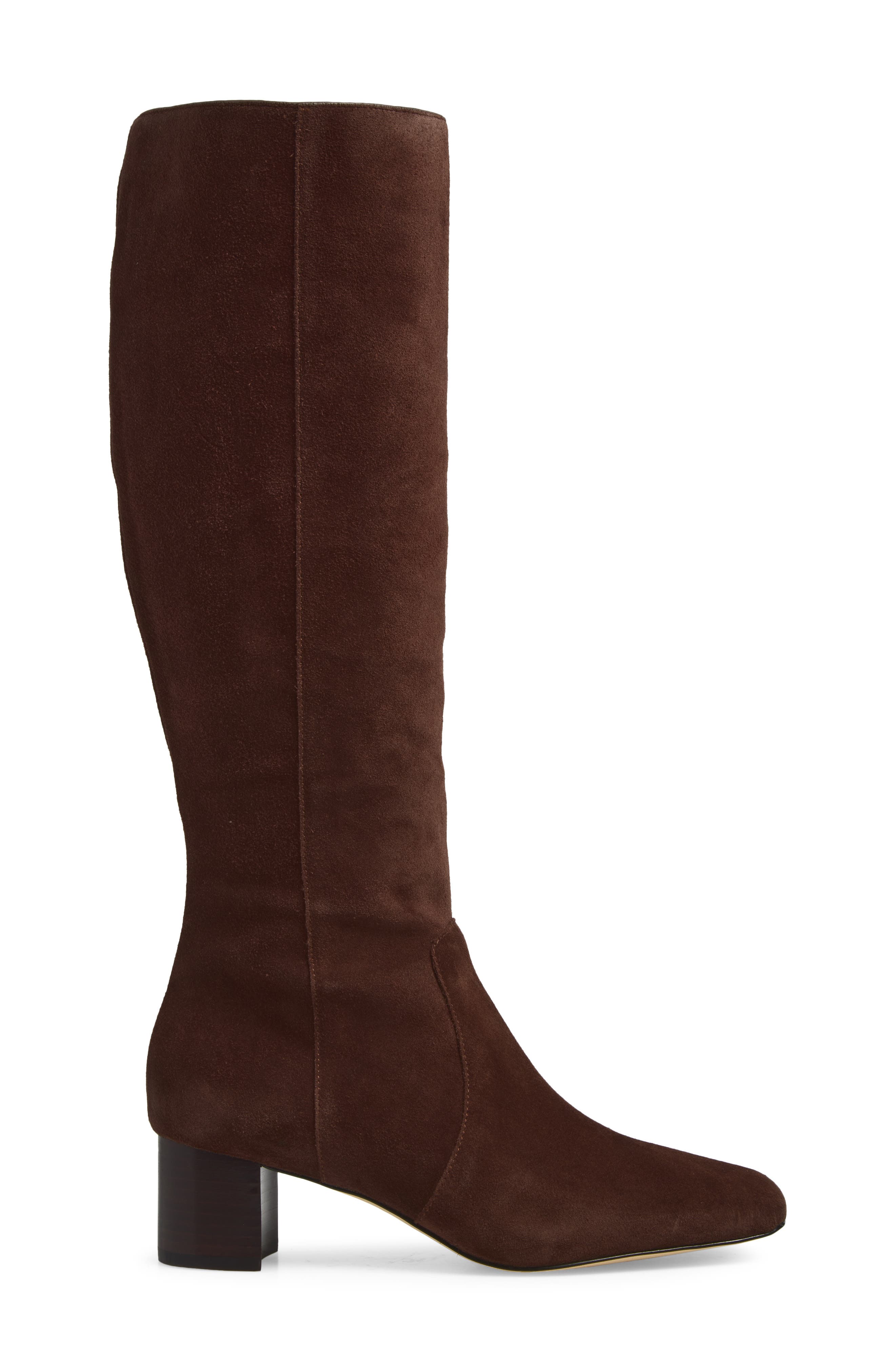Kels Leather Knee High Boot, Alternate, color, WALNUT