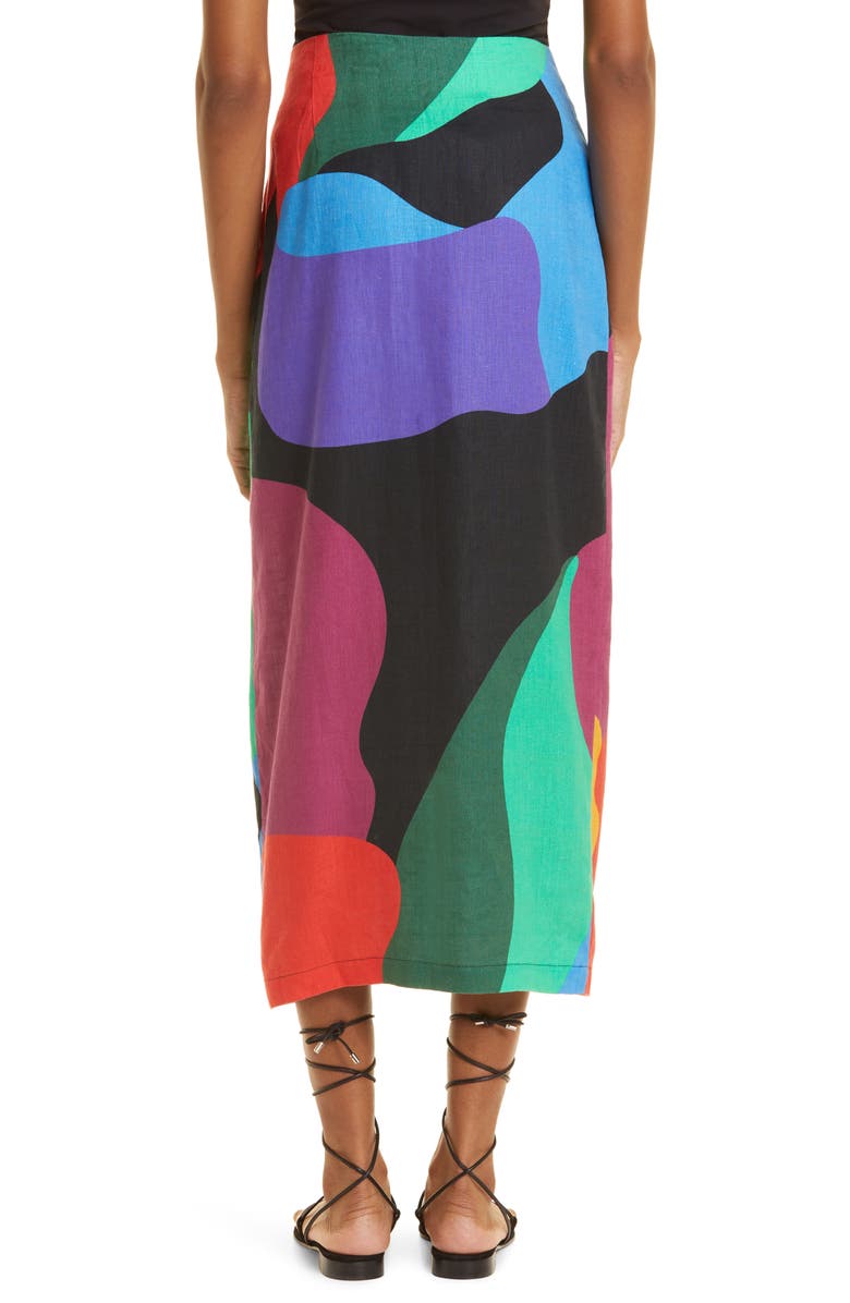 Mara Hoffman Sunja Colorblock Hemp Skirt, Alternate, color,