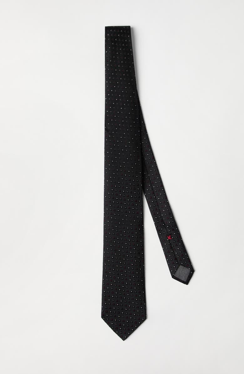 Brunello Cucinelli Necktie with pattern, Alternate, color, Anthracite