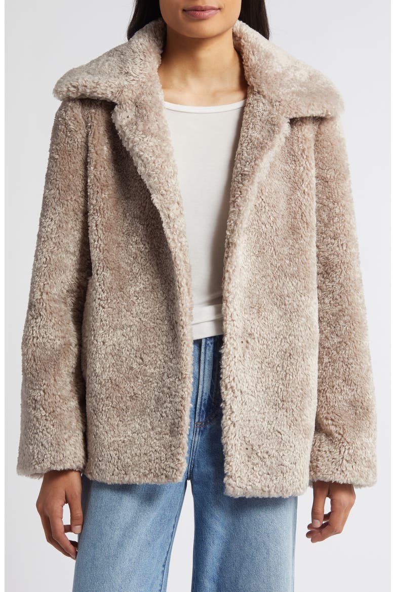 Butter Teddy Jacket, Alternate, color, TAUPE