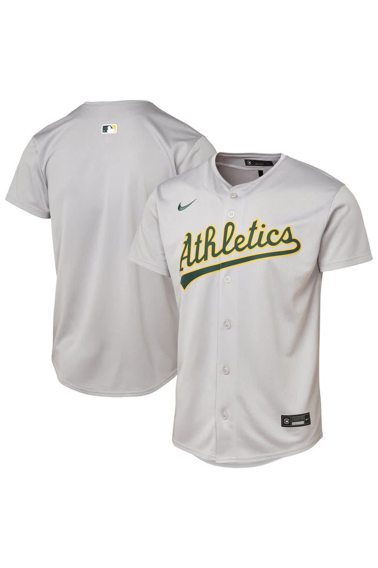 Youth Gray Athletics Road Limited Jersey, Alternate, color, Gray