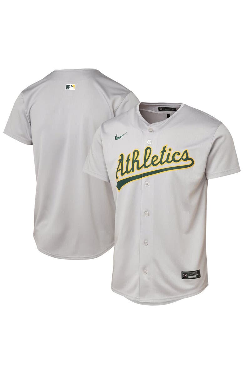 Nike Youth Gray Athletics Road Limited Jersey, Alternate, color, Gray