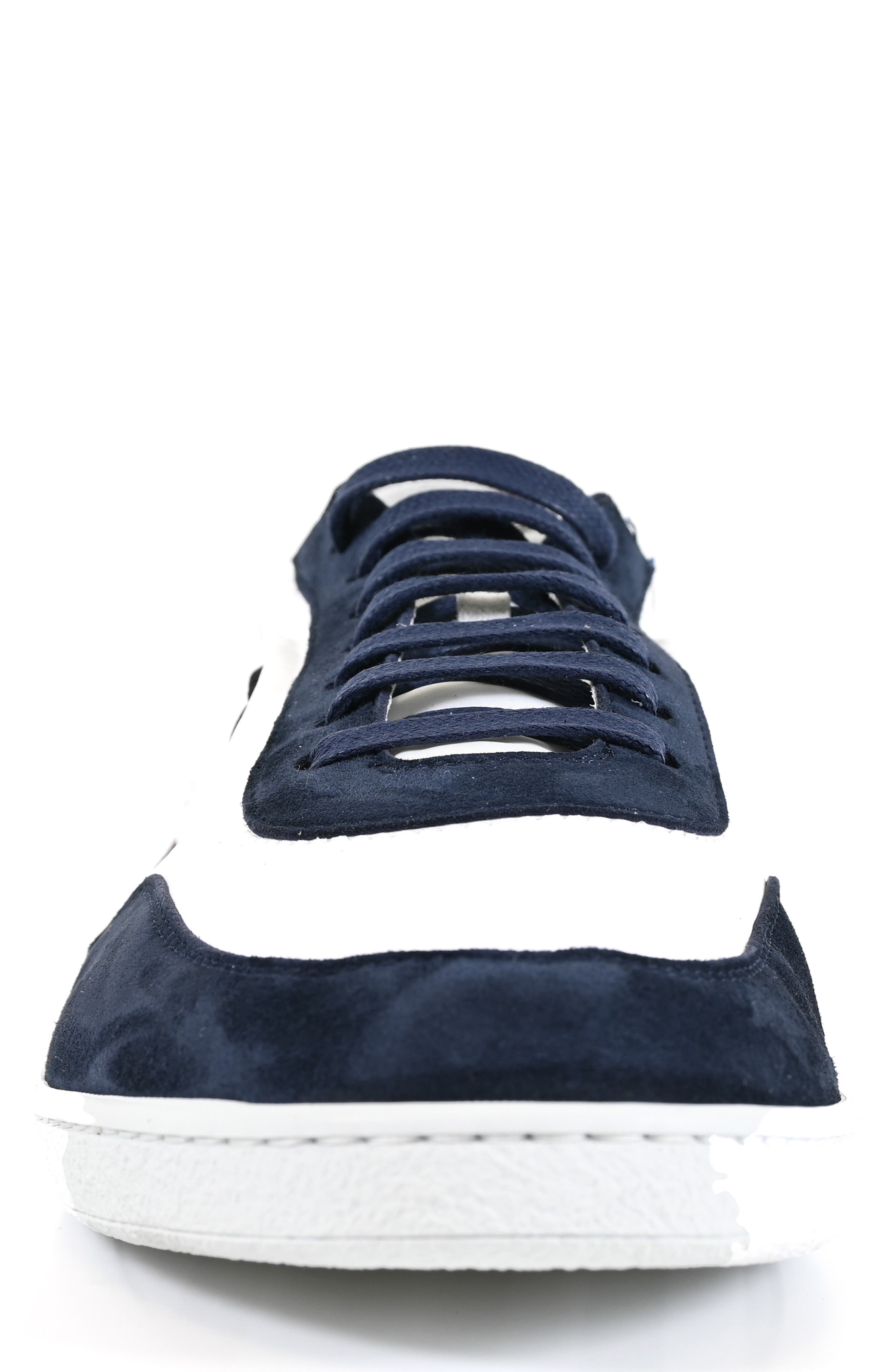 Roberto Cavalli Low Top Sneaker, Alternate, color, Navy/ White/ Wine