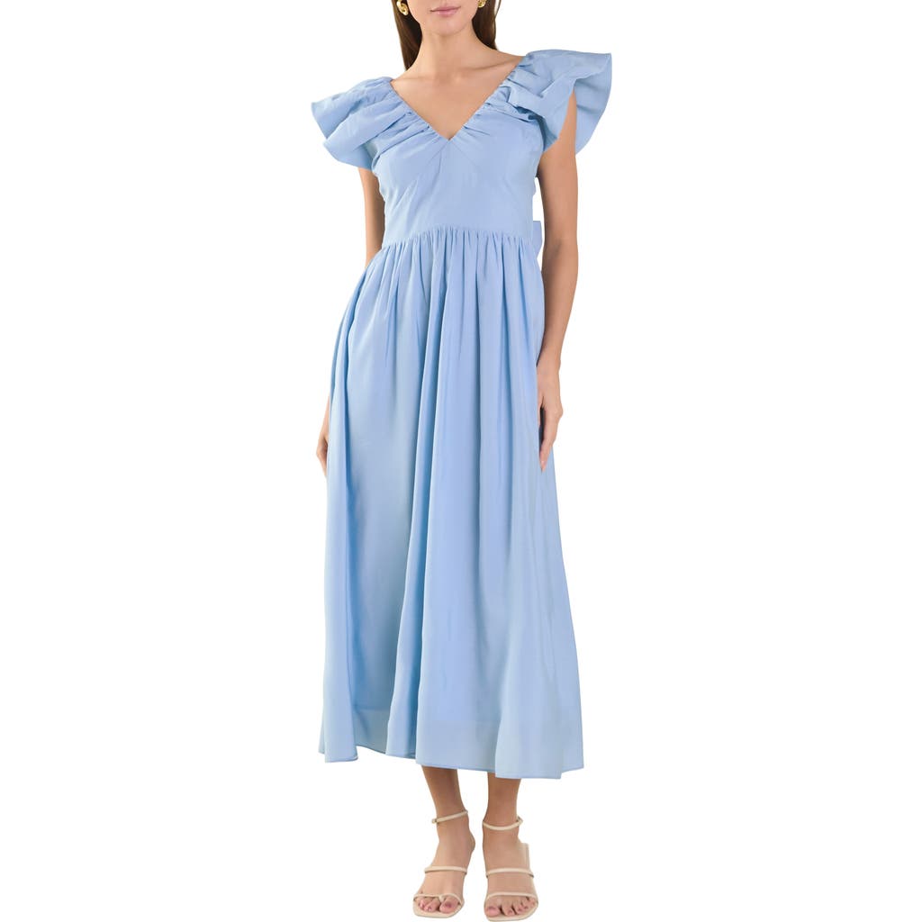 Endless Rose Tie Back Maxi Dress In Powder Blue