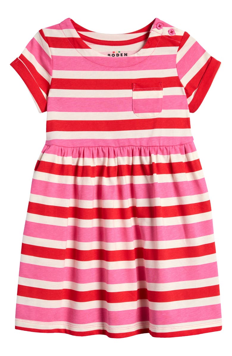 Mini Boden Kids' Stripe Cotton Jersey Dress, Main, color, 