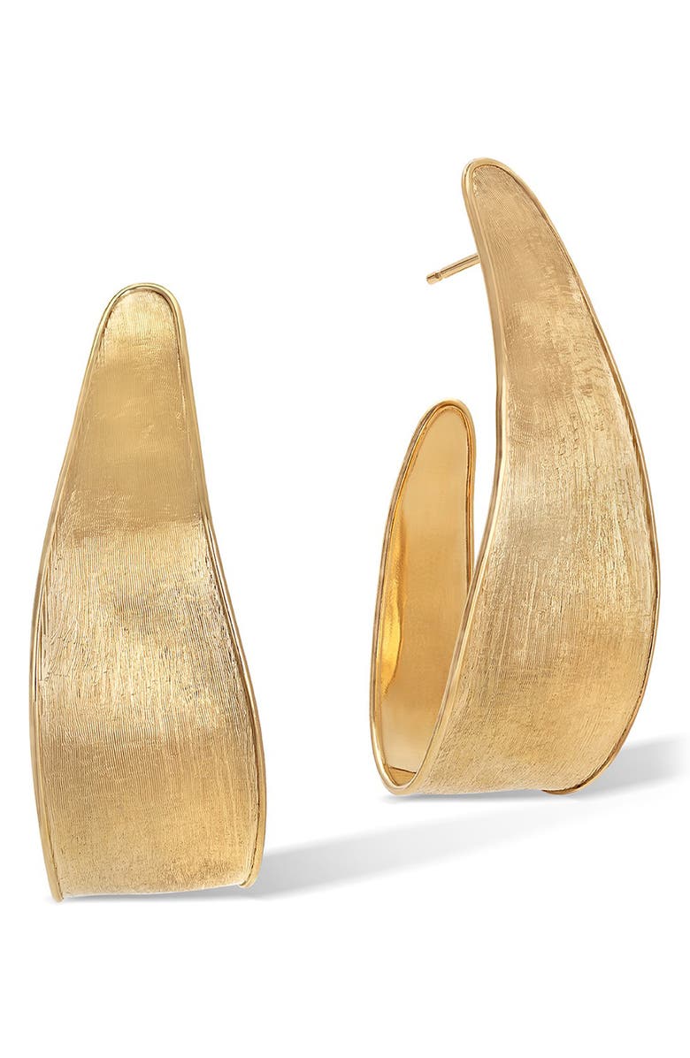 Marco Bicego Lunaria Hoop Earrings, Main, color, Yellow Gold