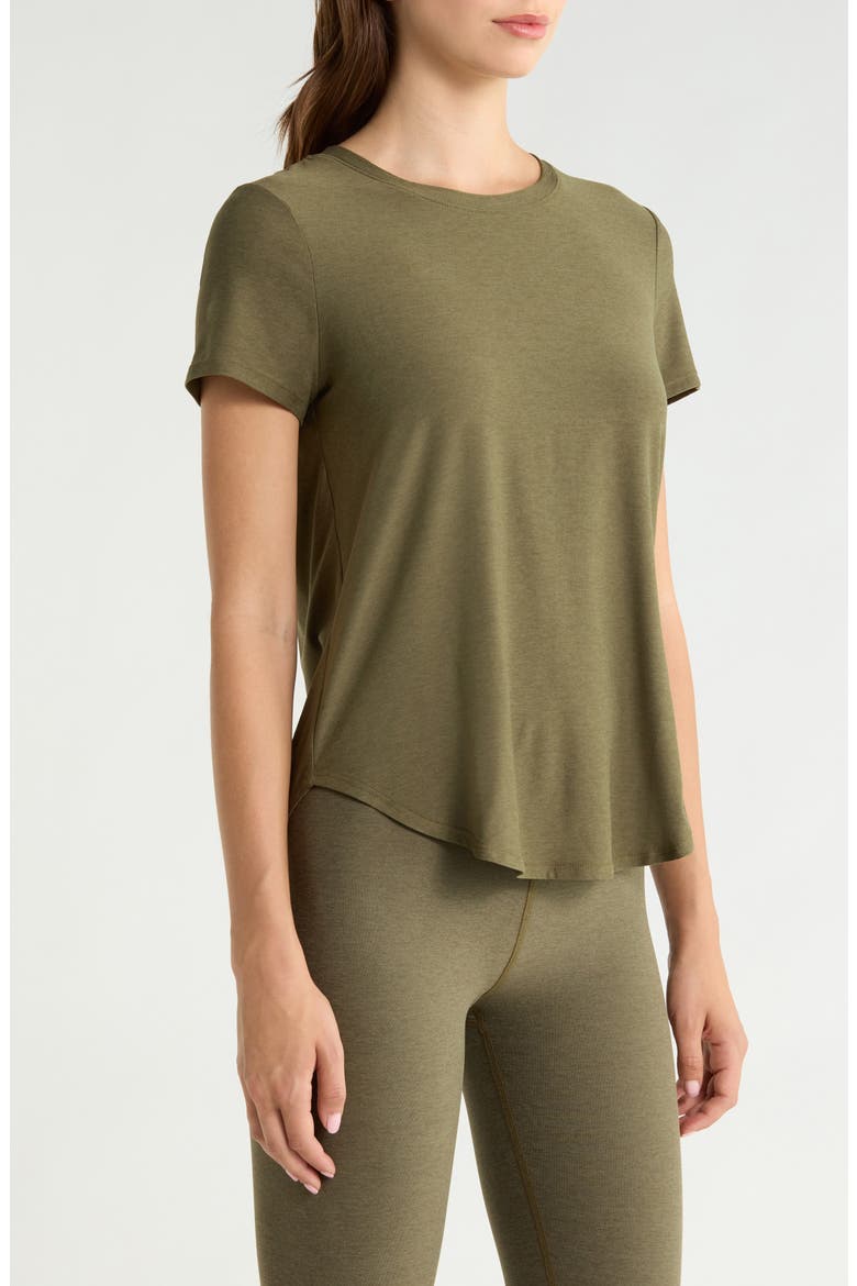 On the Down Low T-Shirt, Alternate, color, BEYOND OLIVE HEATHER