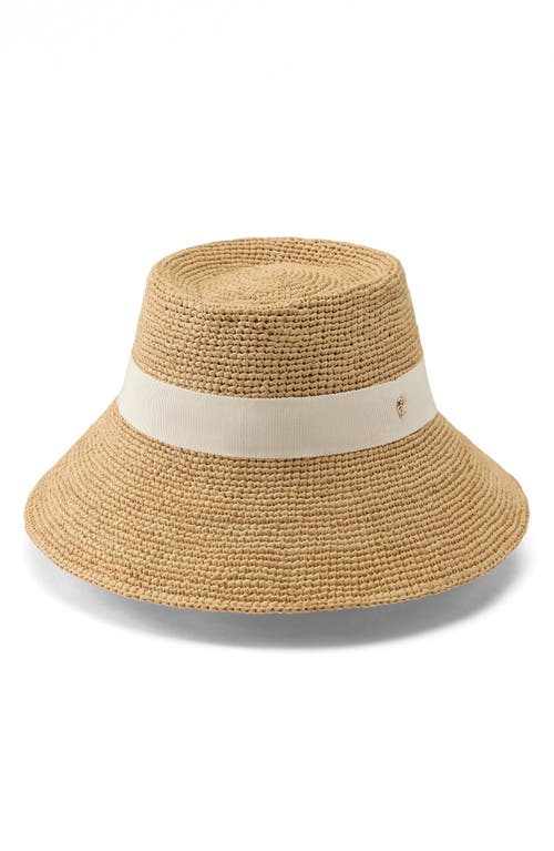 Helen Kaminski Clover Raffia Cloche Bucket Hat In Neutral