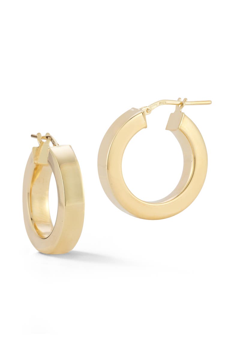 Round Hoop Earrings, Main, color, GOLD