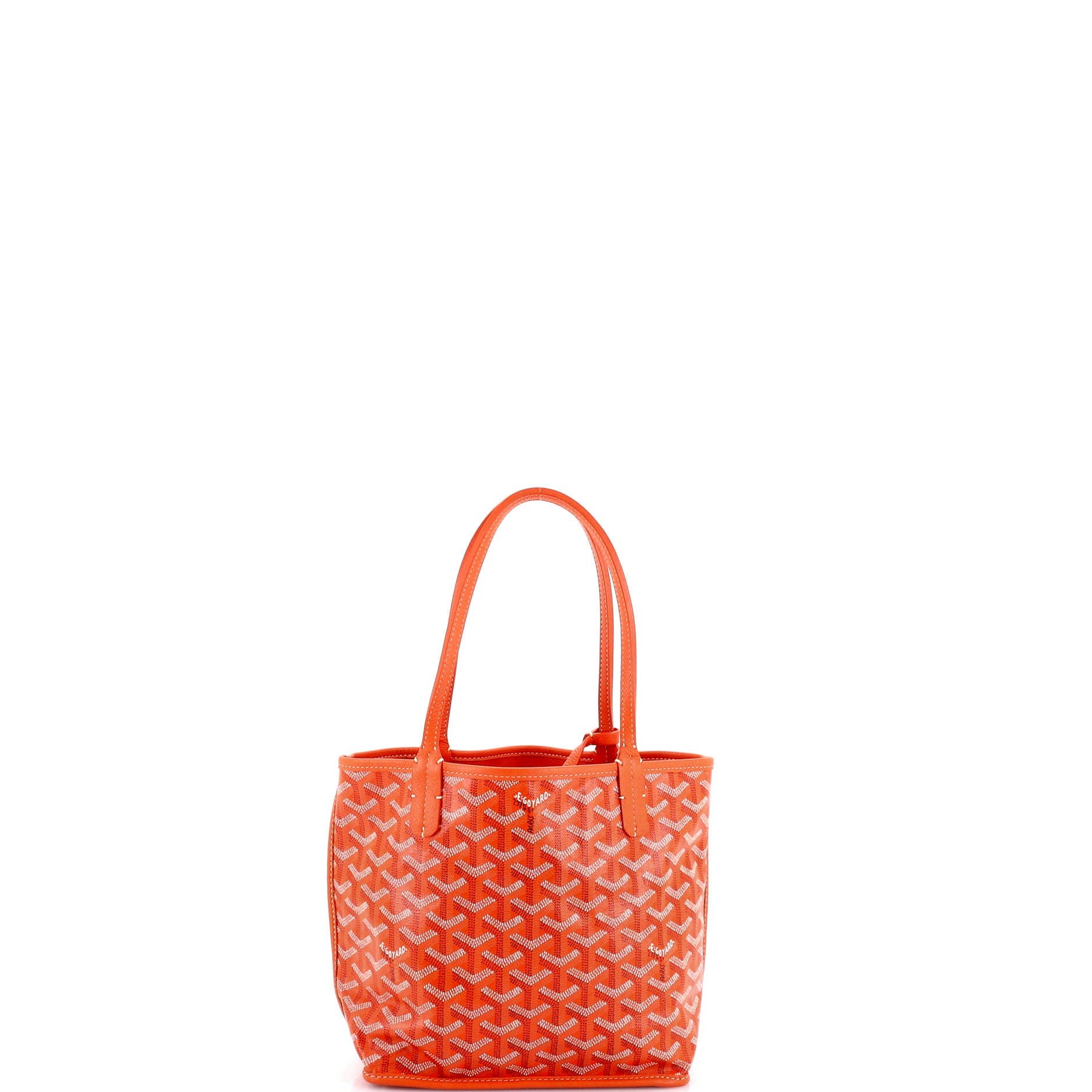Pre-Owned Goyard Anjou Reversible Tote Coated Canvas Mini, Alternate, color, Orange