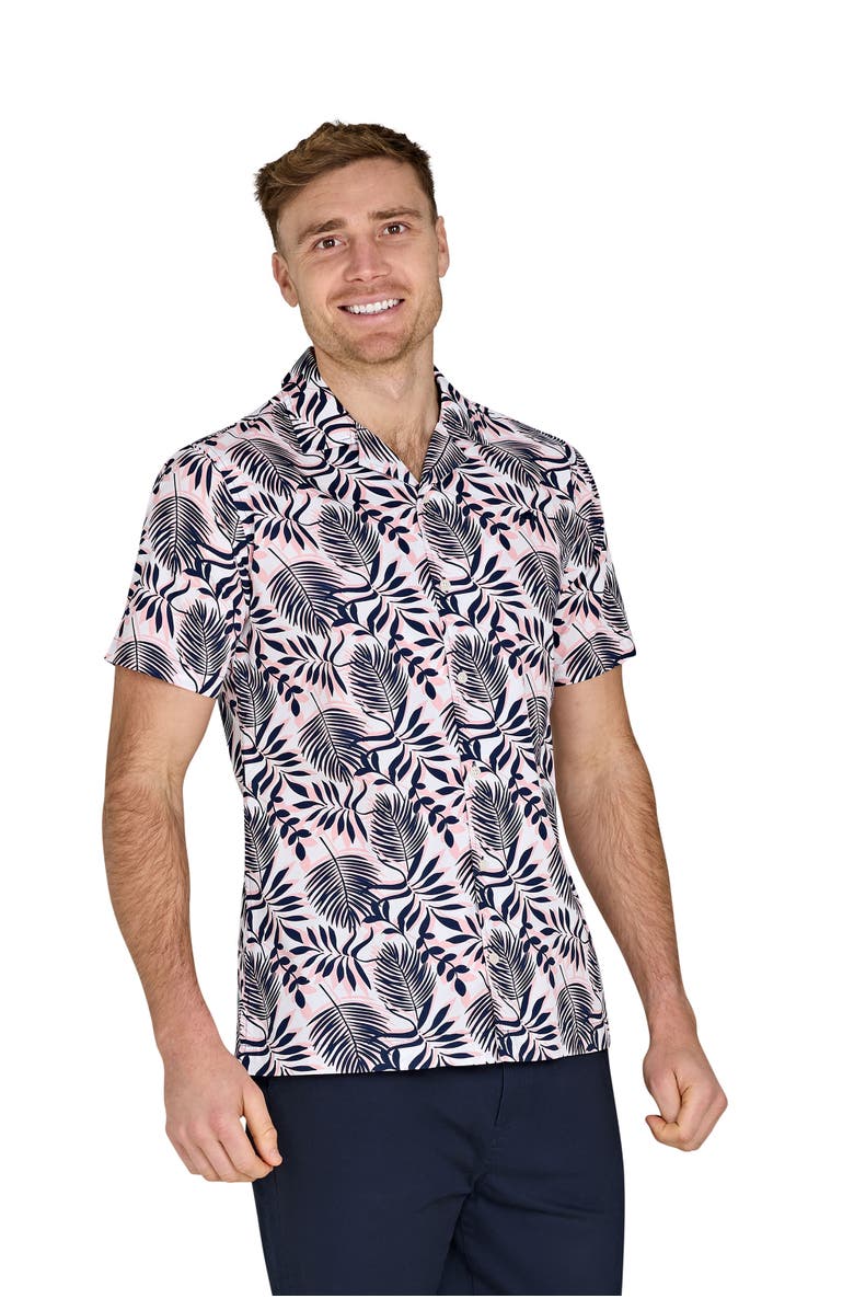 Raging Bull Short Sleeve Large Fern Shirt, Alternate, color, Navy