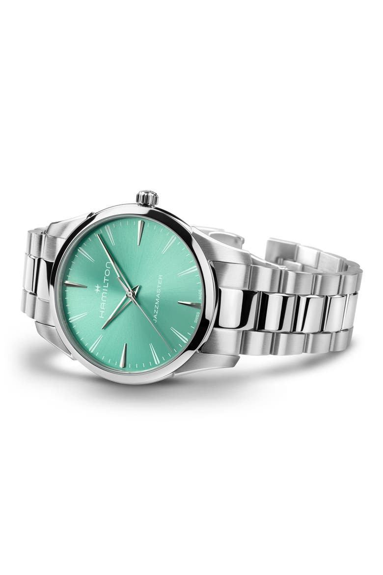 Jazzmaster Bracelet Watch, 40mm, Alternate, color, TURQUOISE