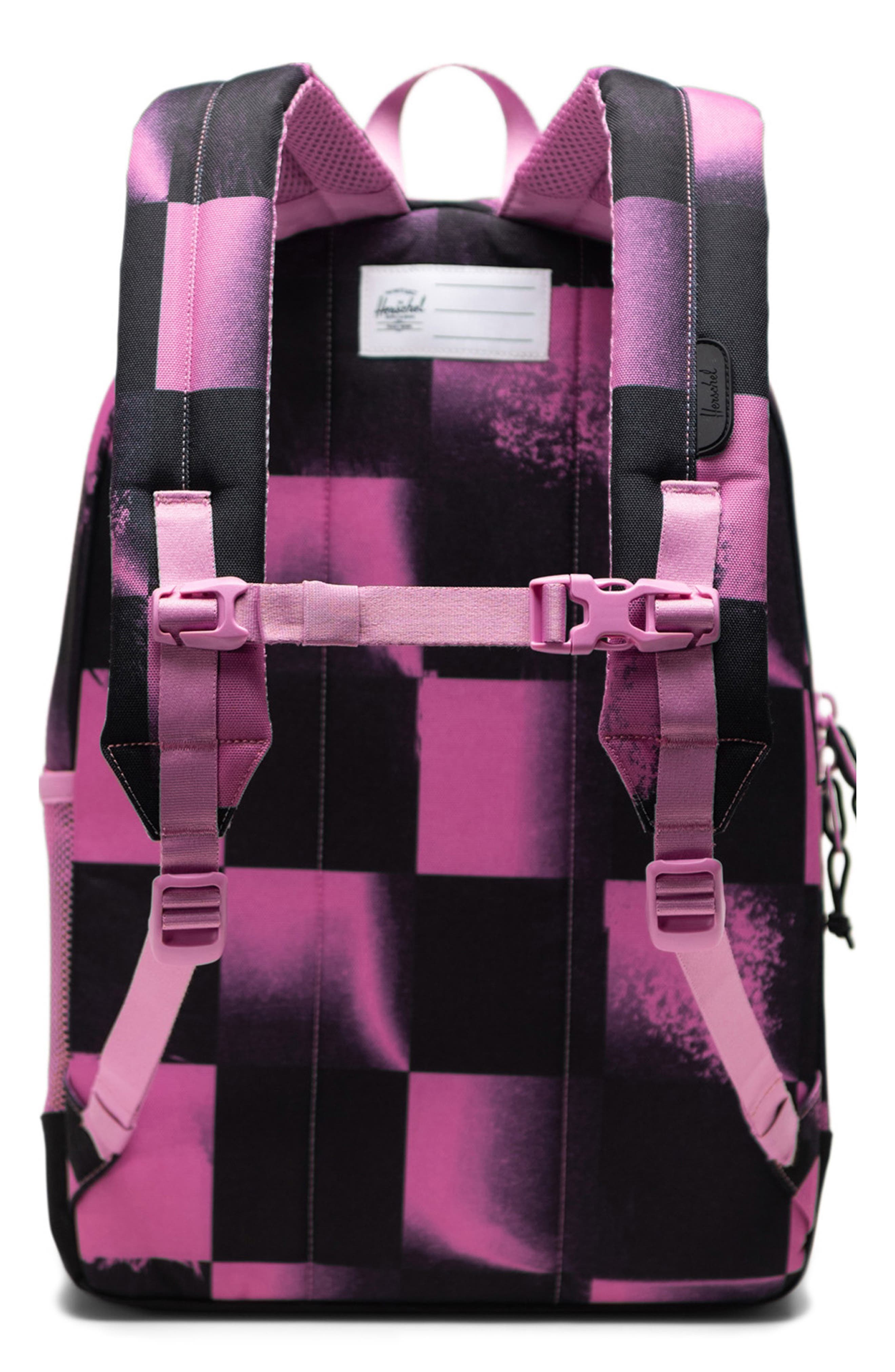 Herschel Supply Co. Kids' Heritage Youth Backpack, Alternate, color, Stencil Checker Opera Mauve