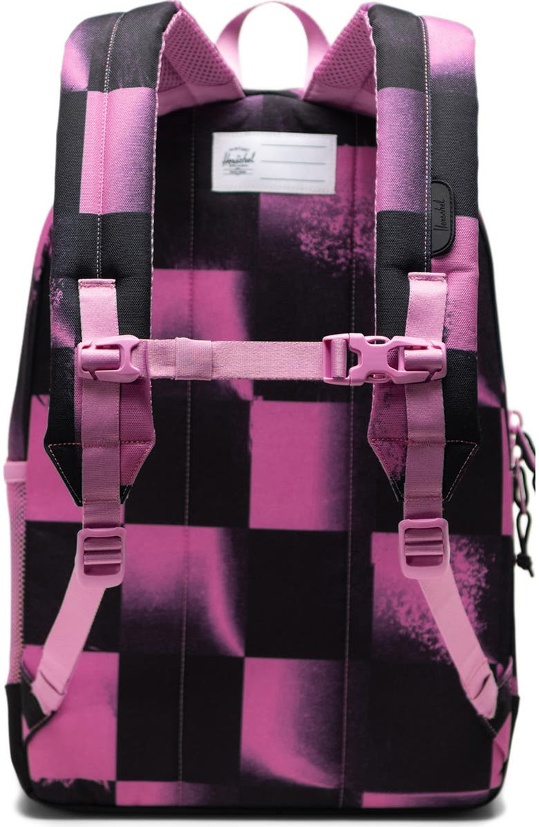 Herschel Supply Co. Kids' Heritage Youth Backpack, Alternate, color, Stencil Checker Opera Mauve