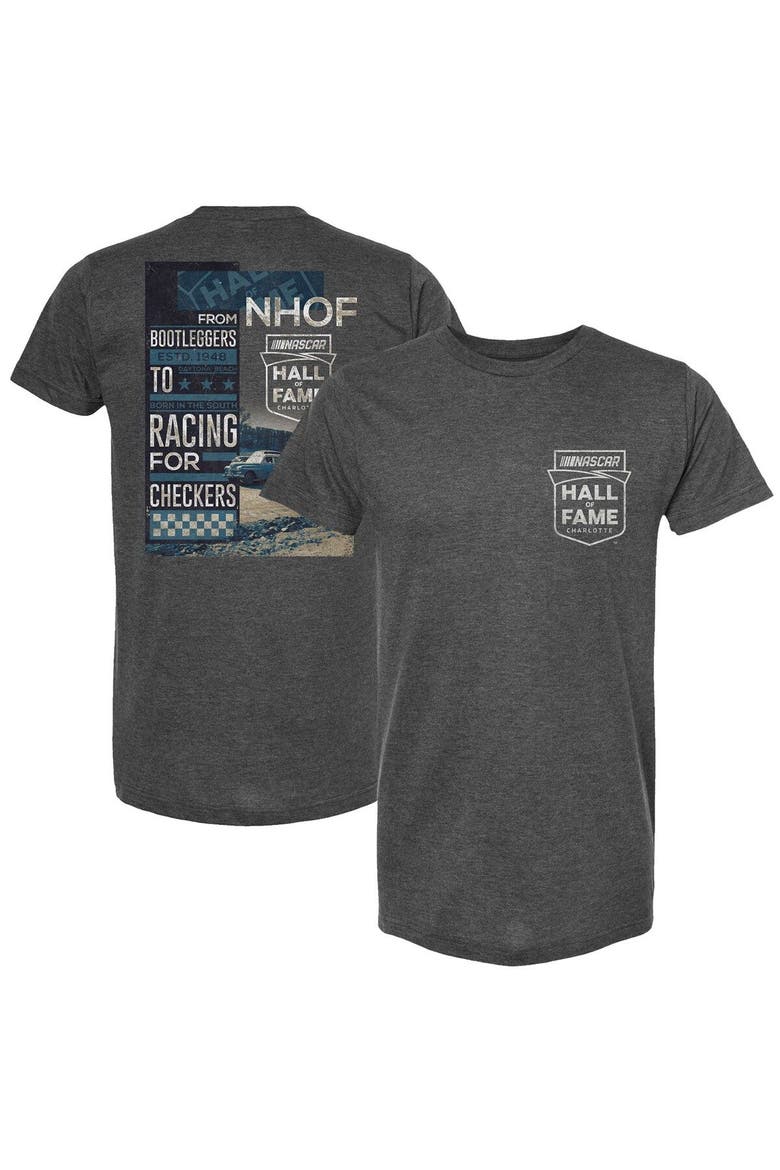 Men's Checkered Flag Charcoal 2023 NASCAR Hall of Fame Racing For Retro T-Shirt, Main, color, Charcoal