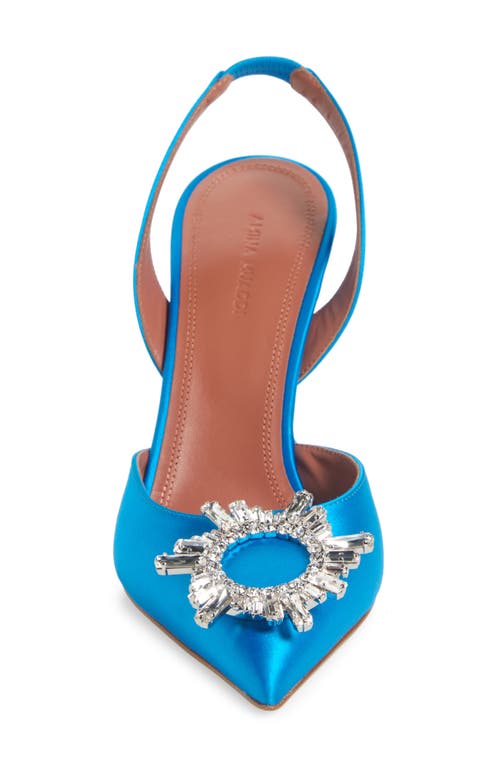 Amina Muaddi Begum Crystal Pointed Toe Slingback Pump