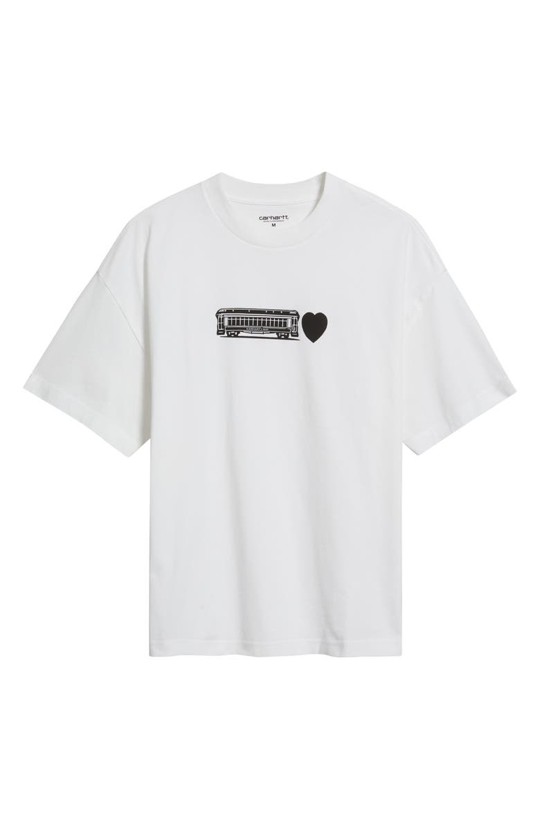 Carhartt Work In Progress Deconstructed Organic Cotton Jersey Graphic T-Shirt, Alternate, color, White