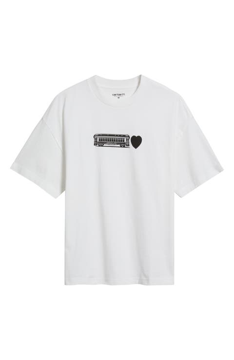 Deconstructed Organic Cotton Jersey Graphic T-Shirt