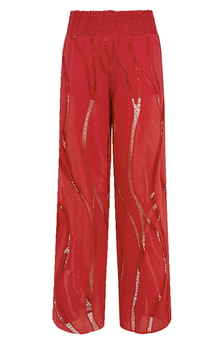 ViX Paula Hermanny Raspberry Babi Cover-Up Pants, Alternate, color, Red Multi
