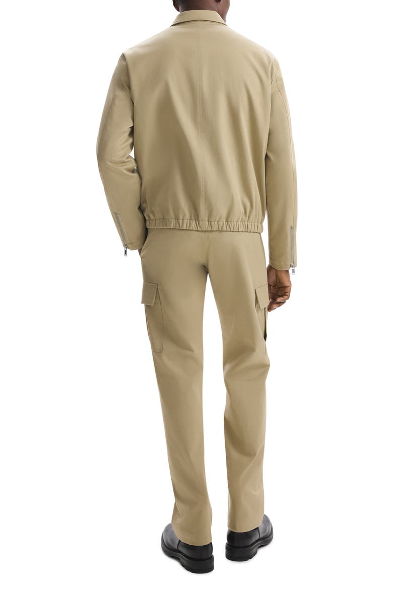 Cotton Twill Zip Cuff Bomber Jacket, Alternate, color, KHAKI
