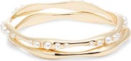 Nordstrom Set of 2 Faux Pearl Bangles