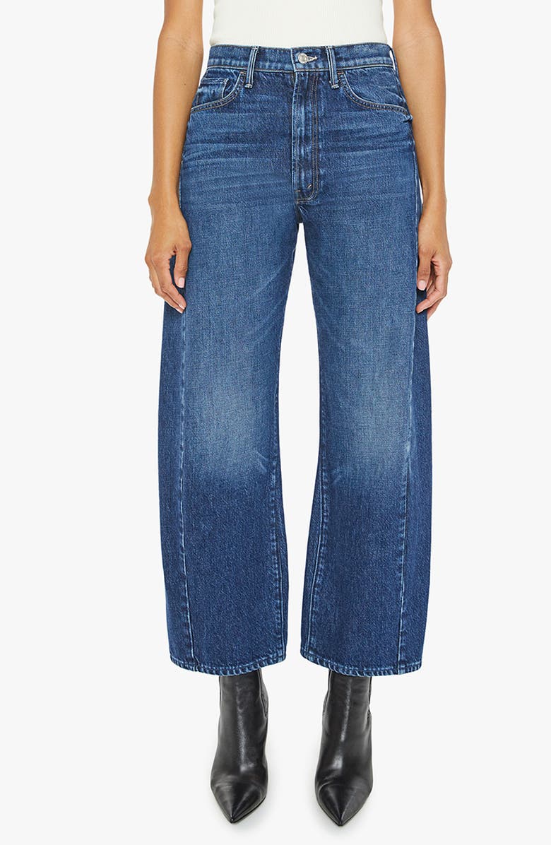 MOTHER The Half Pipe Flood High Waist Ankle Wide Leg Jeans, Main, color, Did You Bring Me Anything