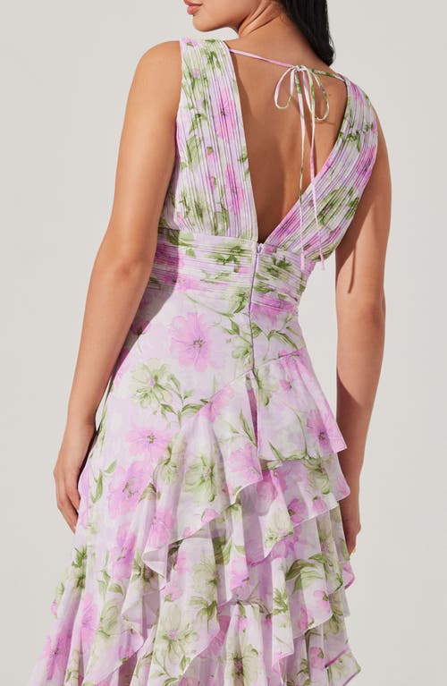 Astr The Label Cytherea Floral High-low Dress In Multi