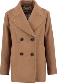 Barbour Indie Wool Blend Peacoat