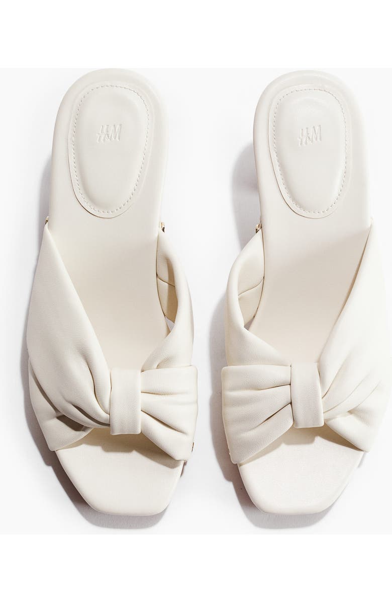 H&M Heeled Clog-look Sandals, Alternate, color, Cream